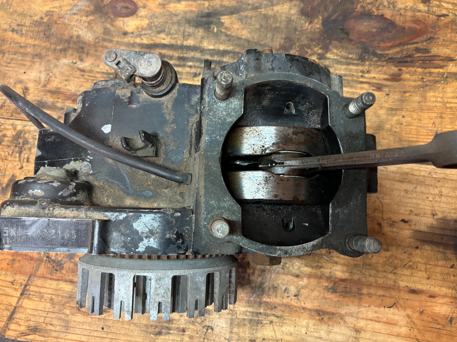 1982 Yamaha YZ490 Engine Bottom End Crank Case Transmission YZ 490