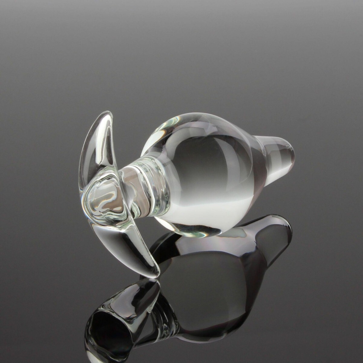 Wearable Glass Extra Thick Anal Butt Plug Probe with Anchored Base Anal Sex Toys