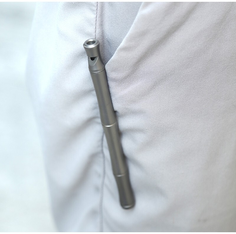 Titanium Survival Whistle Ballpoint Pen – Camping Gear Gift & Collectible Tool