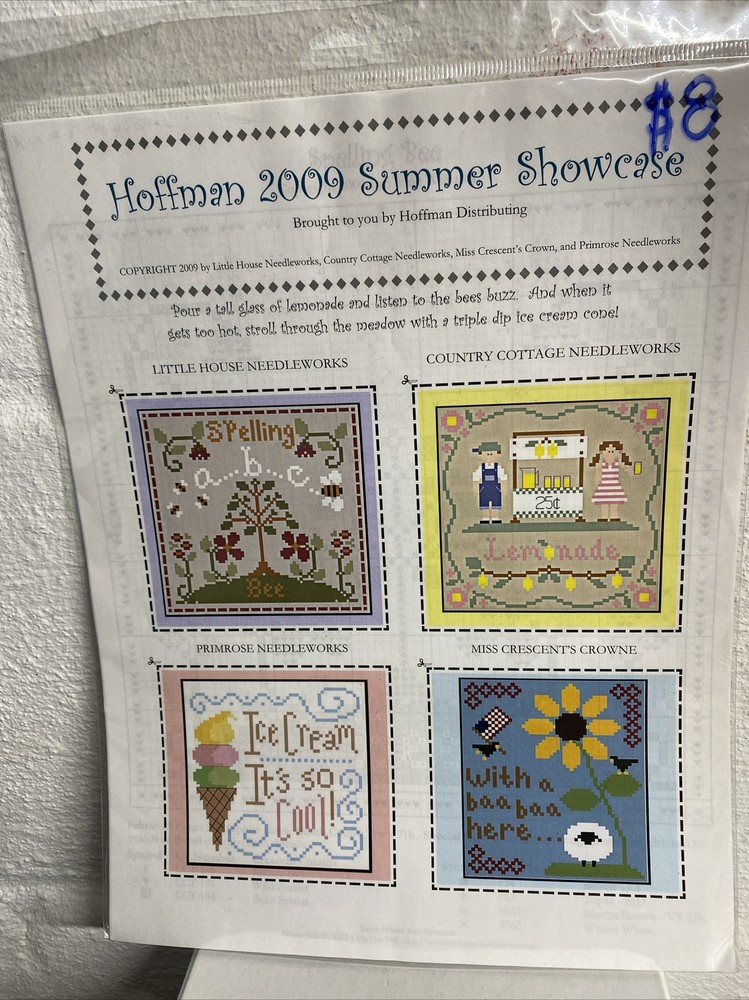 Hoffman 2009 Summer Showcase Cross Stitch Pattern Leaflet OOP
