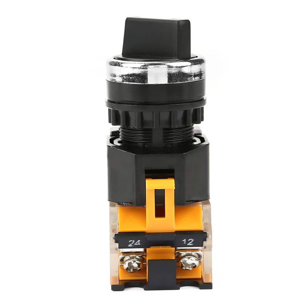 22mm Round Selector Switch 2 Positions NC + NO Self Locking❀