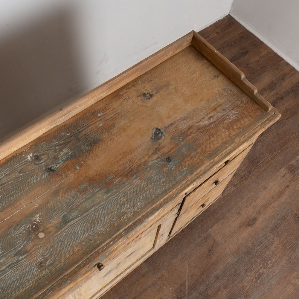 19th Century Swedish Rustic Pine Sideboard Console