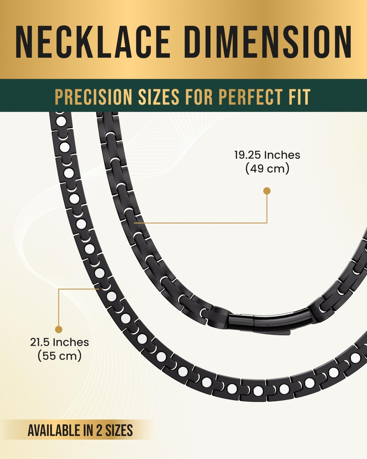 MagnetRX Titanium Magnetic Necklace Ultra Strength for Men & Women Effective