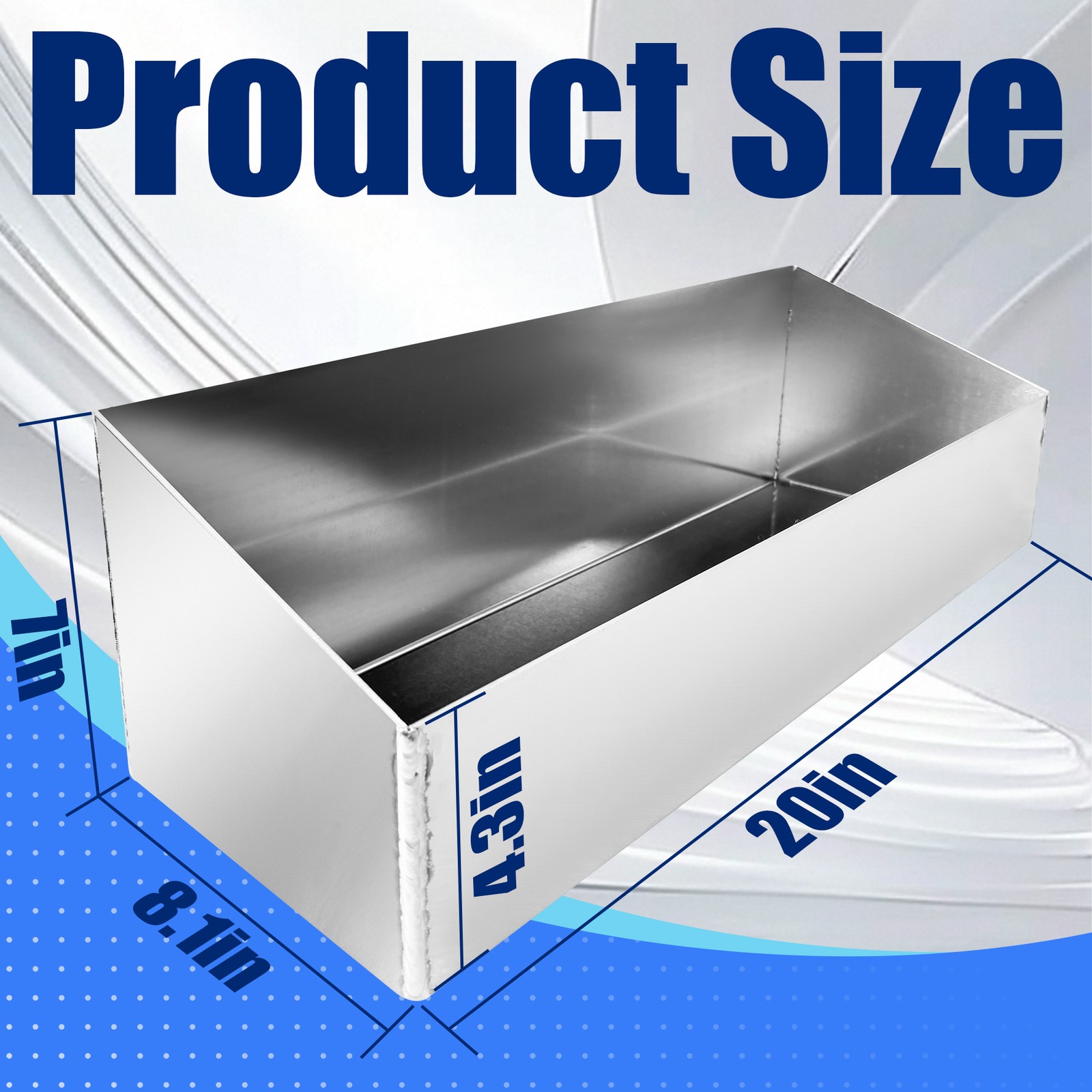 Aluminum 4 Gallon Shelf Storage Holder Trailer Garage Accessory Organizer Silver