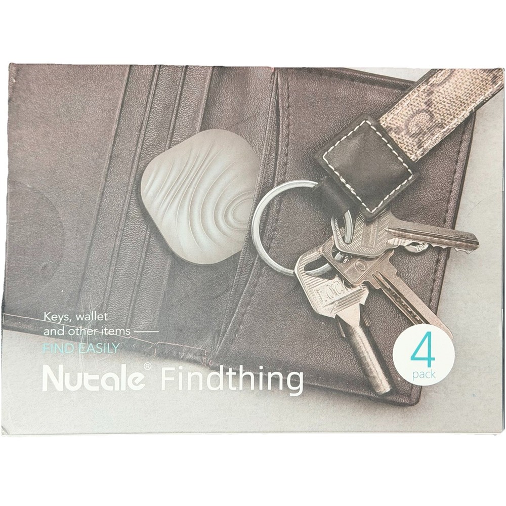 Nutale Findthing Key Finder 4-Pack Bluetooth Tracker for Keys, Wallets - White