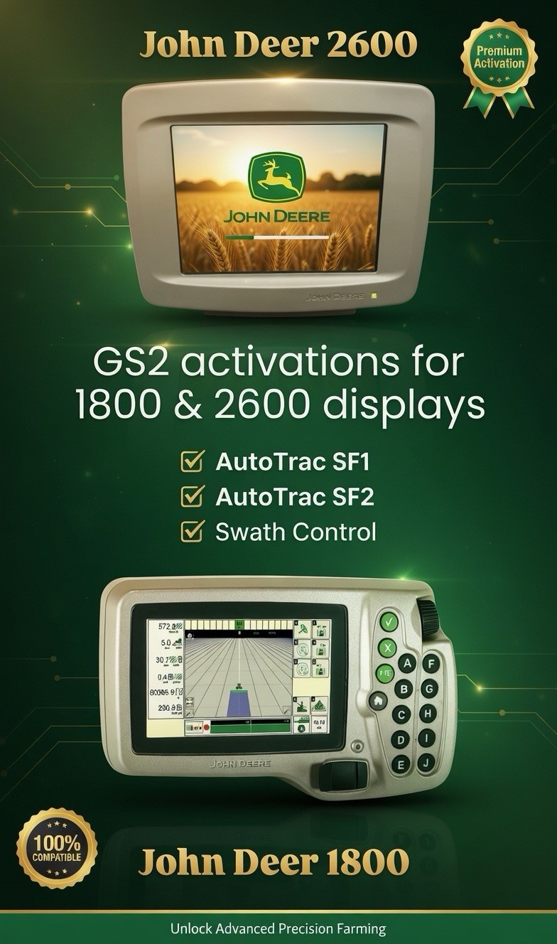 Unlock John Deere 2600 /1800 GS2 To Autotrac Or Swatch Control Activation