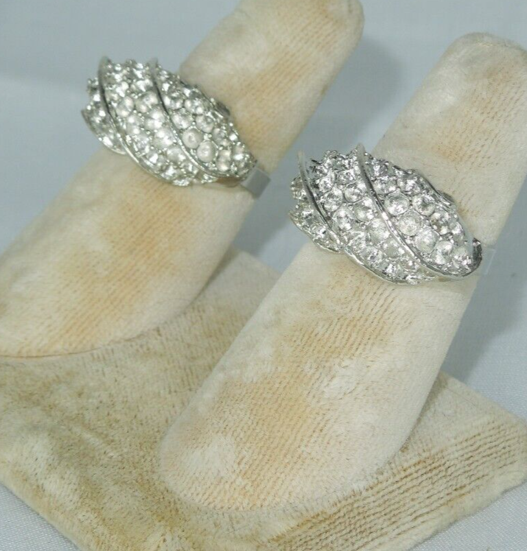 2 Ring Blanks Settings Cabochon Adjustable silver Plated Brass NEW 88V
