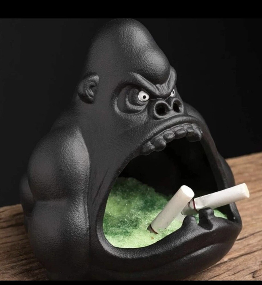Ceramic Cartoon Gorilla Ashtray