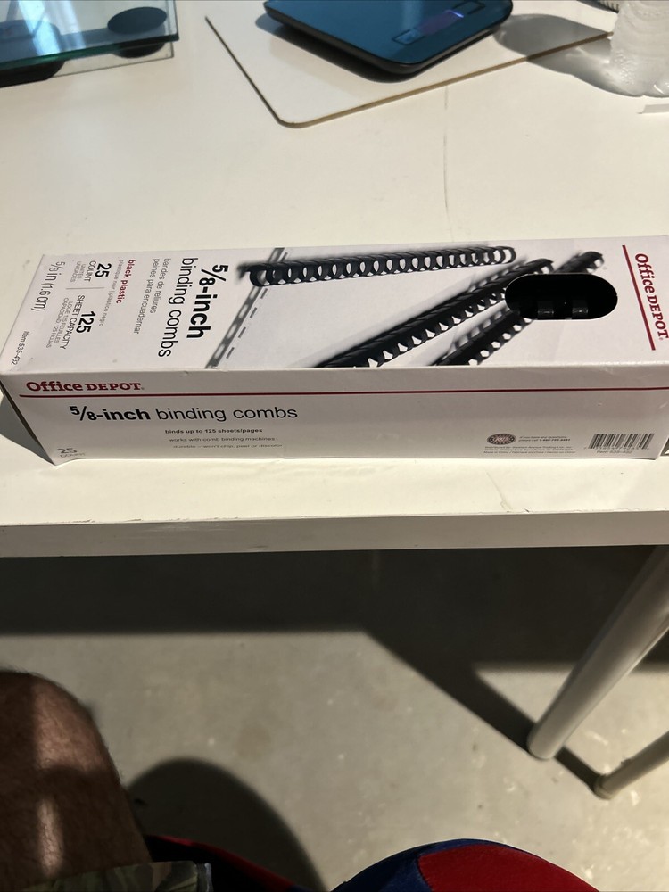 25 Office Depot  5/8" BINDING COMBS BLACK