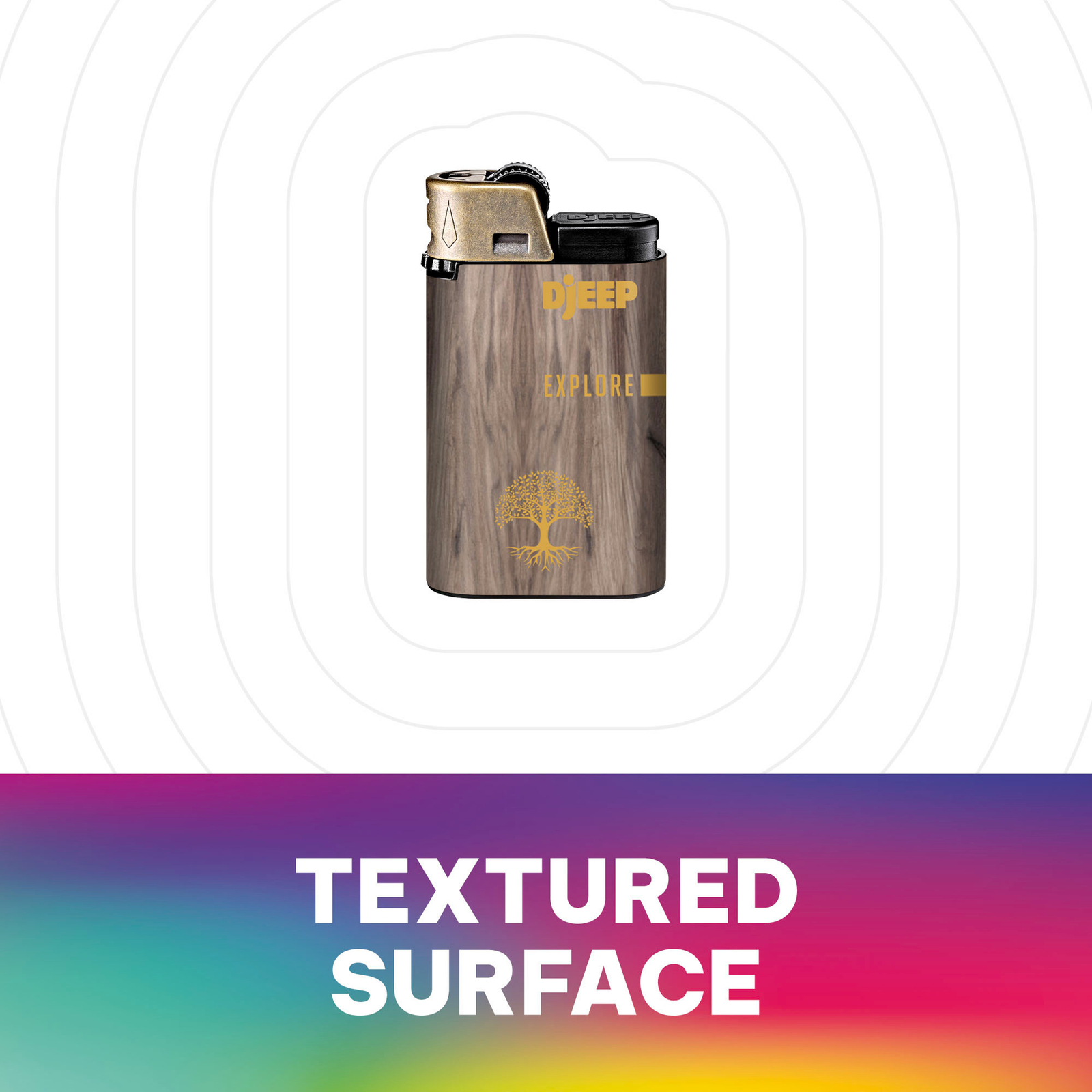 DJEEP Pocket Lighters, BOLD Collection, 4 Count Pack of Disposable Lighters