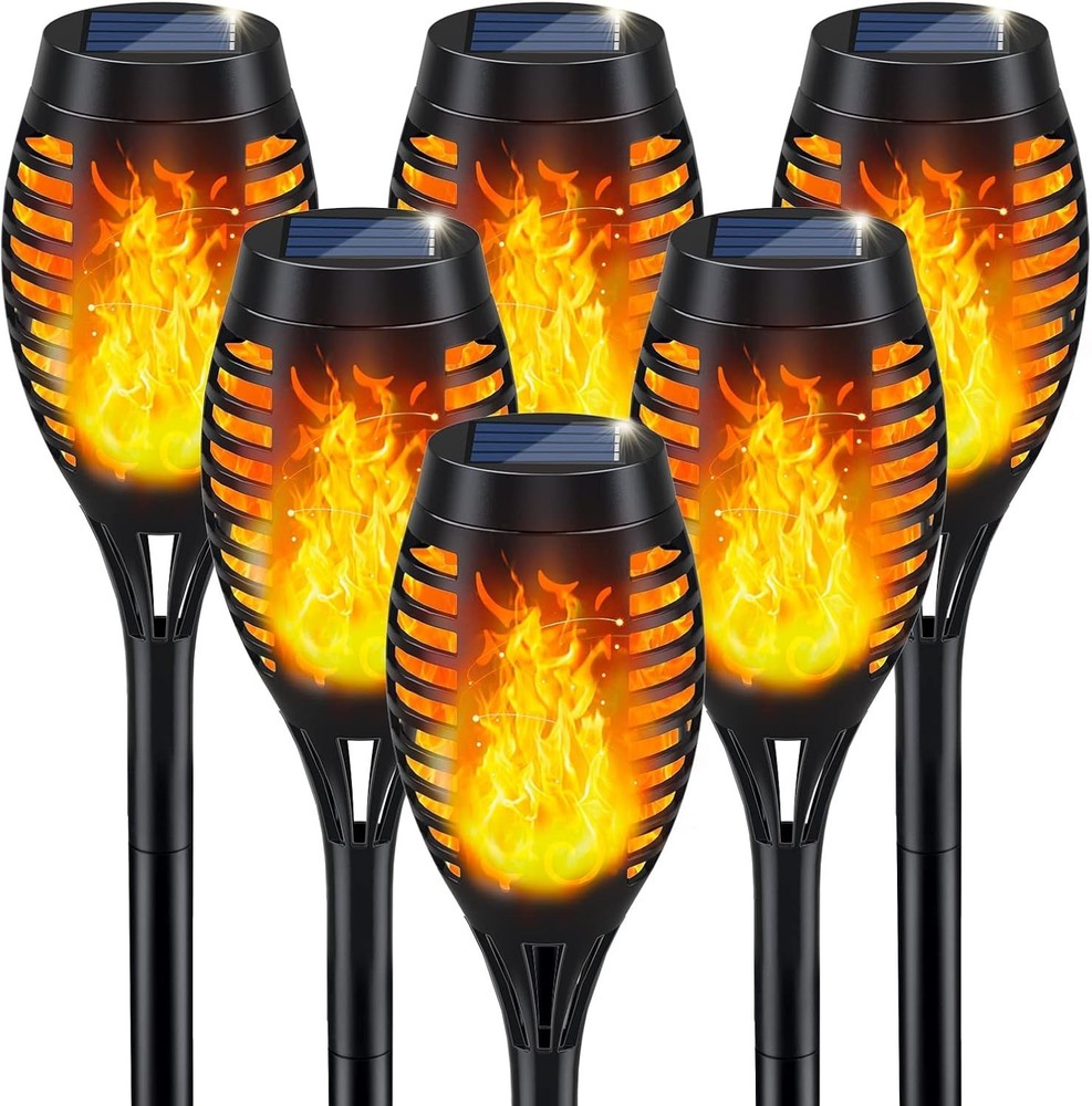 Halloween Decor Flame Torches for Outside Patio Pathway Yard Decorations