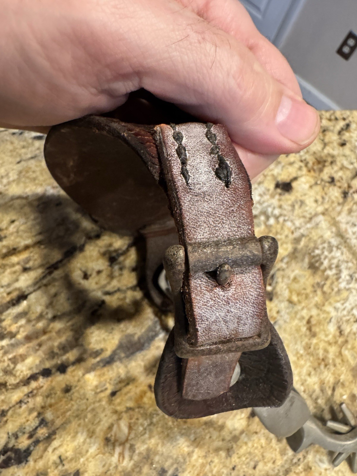 Vintage Western Cowboy Cowgirl Spurs Leather Strap As Found