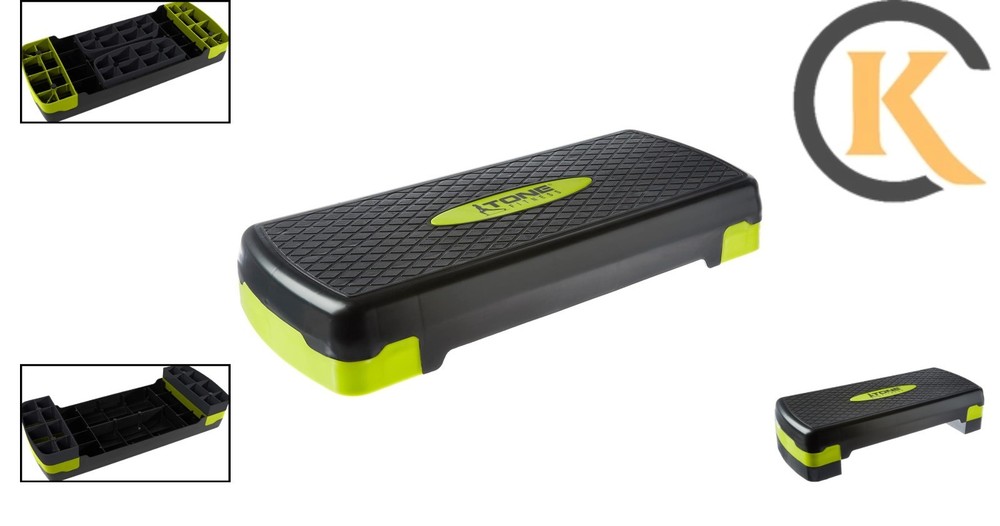 Versatile Exercise Step Platform – Yellow & Black – Supports 200 lbs Capacity