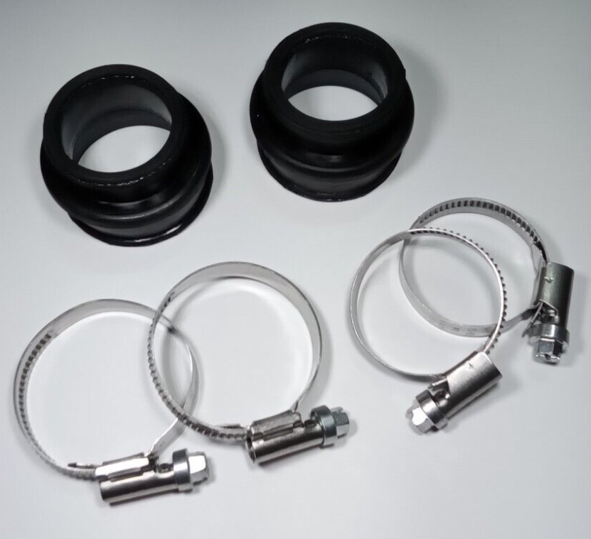 BLACK INTAKE MANIFOLD SLEEVE BOOTS W/ CLAMPS VOLKSWAGEN T1 BUG BEETLE 1971-1974