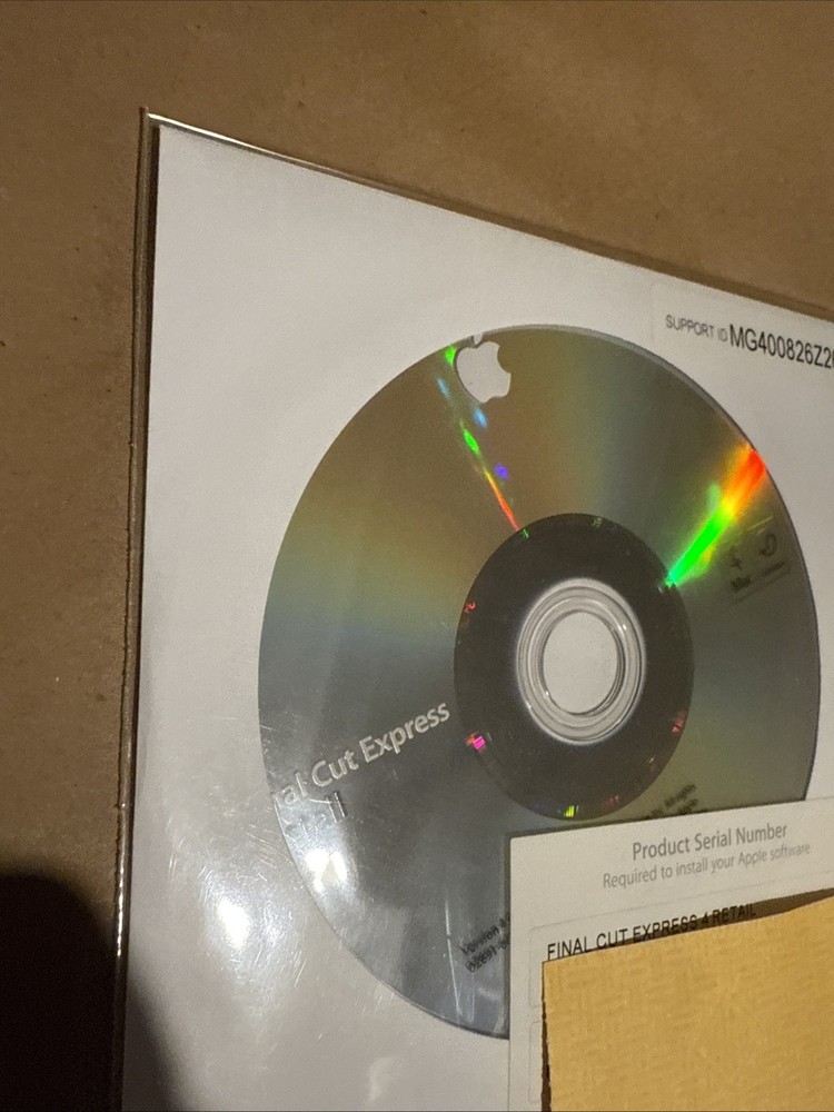 Apple Mac Install Final Cut Express v 4.0 Retail (2007) Video Editing Disk
