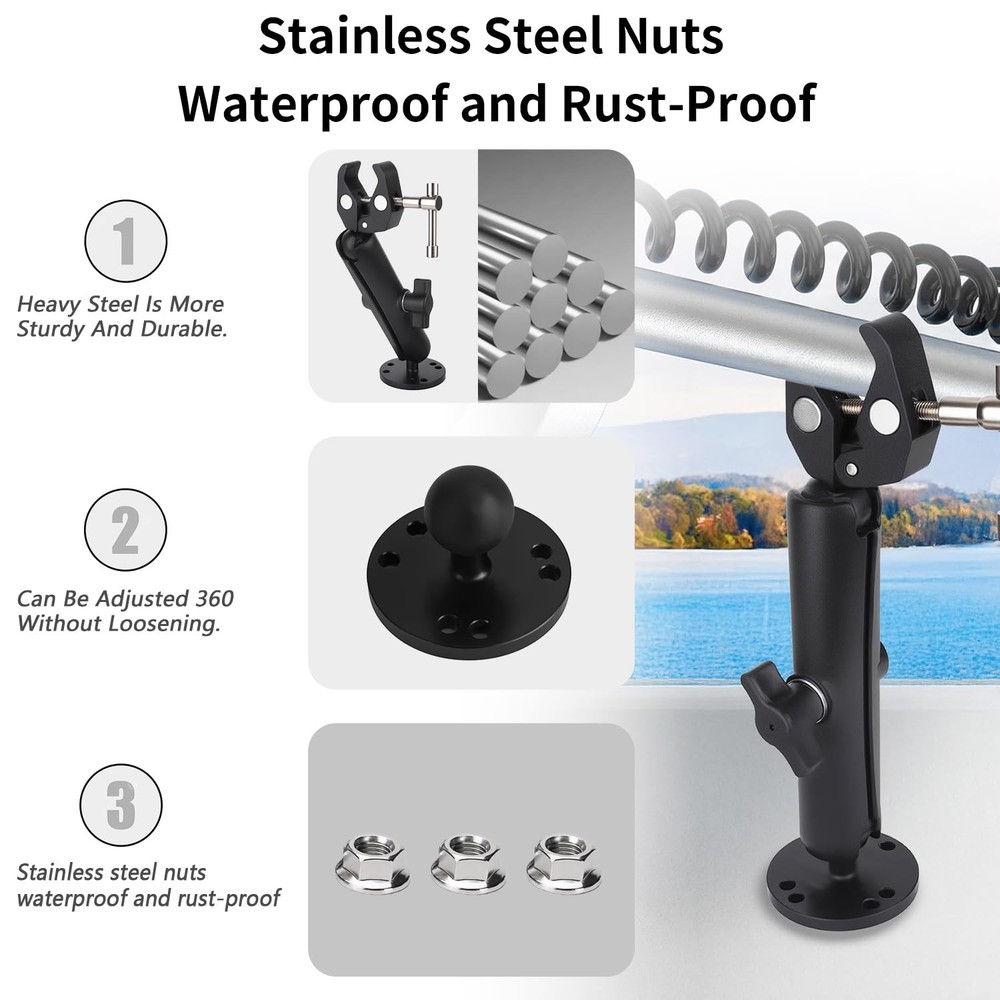 Trolling Motor Stabilizer Mount Support for Minn kota Terrova/Riptide Terrova...