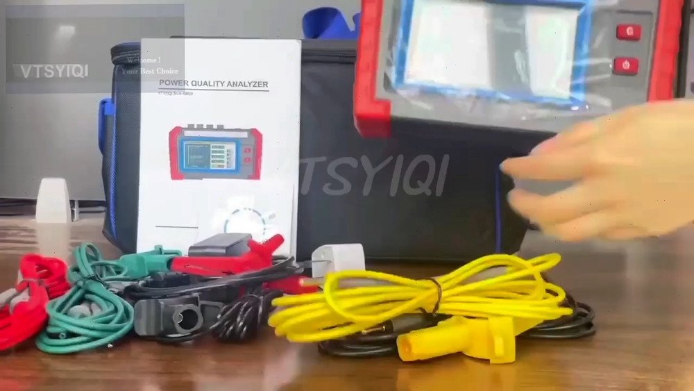 Power Quality Analyzer with Current Clamp Range 10A~6000A Phasor Diagram Display