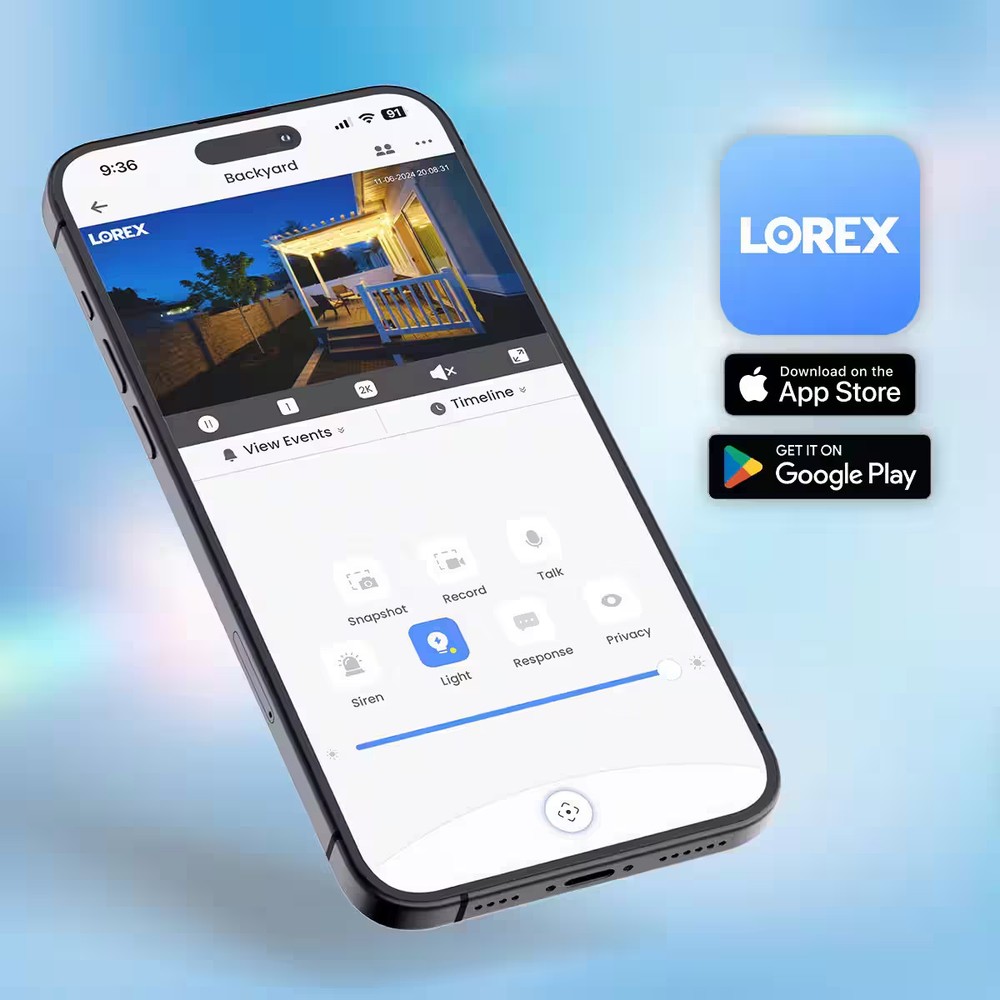 Lorex - 2K Wi-Fi Smart Lightbulb Camera (2-Pack) - White