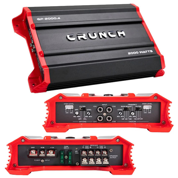 Crunch GP20004 4 Channel Amplifier, 2000 Watts - OPEN BOX