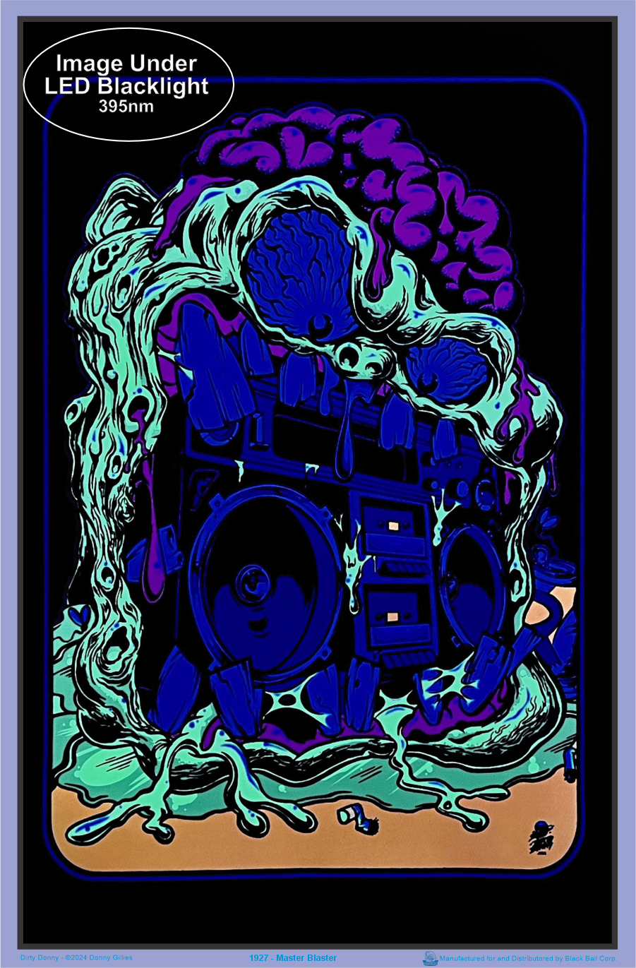 Master Blaster by Dirty Donny Blacklight Poster 23" x 35"