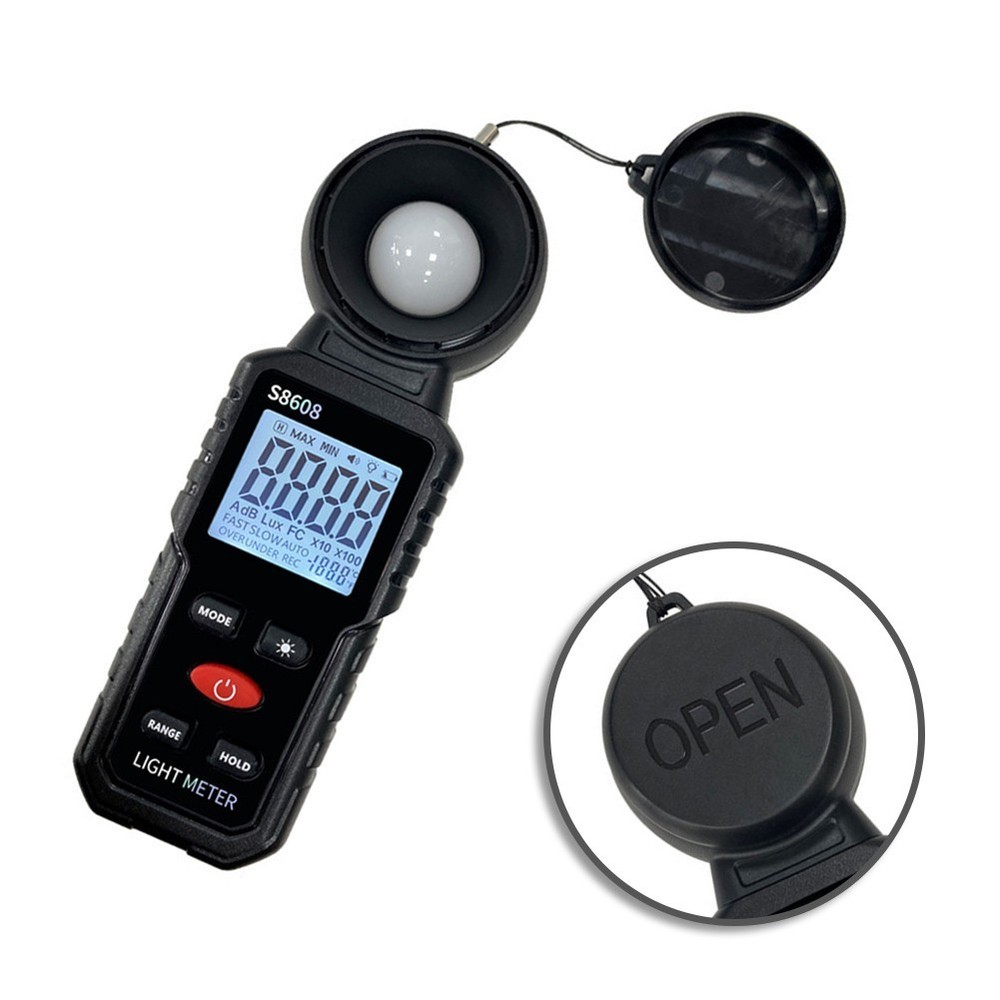 S8608 Digital Lux Meter Backlit Screen High Sensitivity Sensor Reliable
