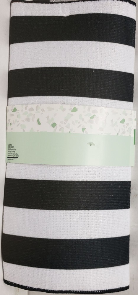 Kitchen Microfiber Drying Mat (15" x 20") BLACK & WHITE STRIPES, MI
