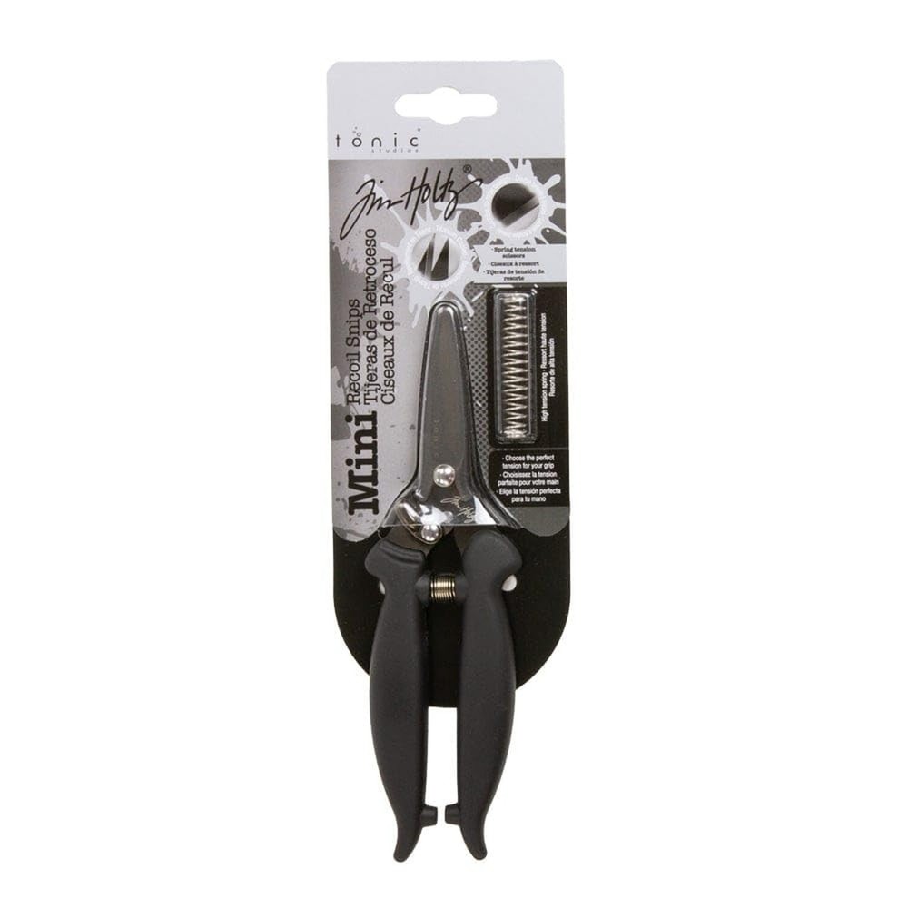 Tonic Studios Tim Holtz Recoil Scissors - Titanium Coated, Double-Beveled Bla...