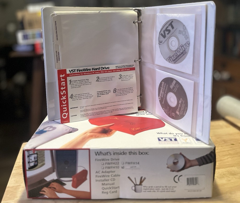 SmartDisk VST Firewire Portable External Hardrive / Enclosure / Video Software