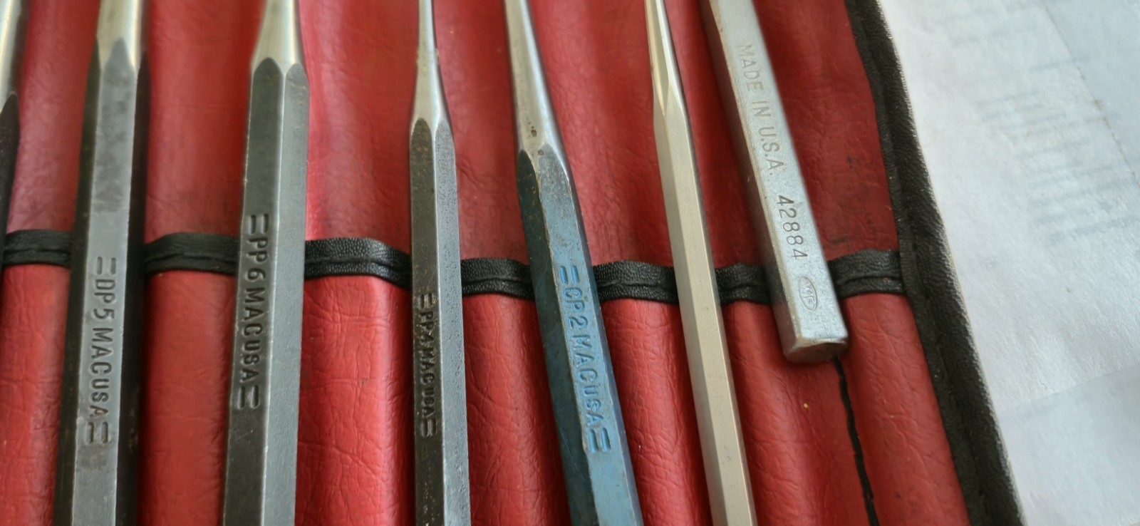 MAC TOOLS 9 PIECE CHISEL & PUNCH SET + 3 OTHERS