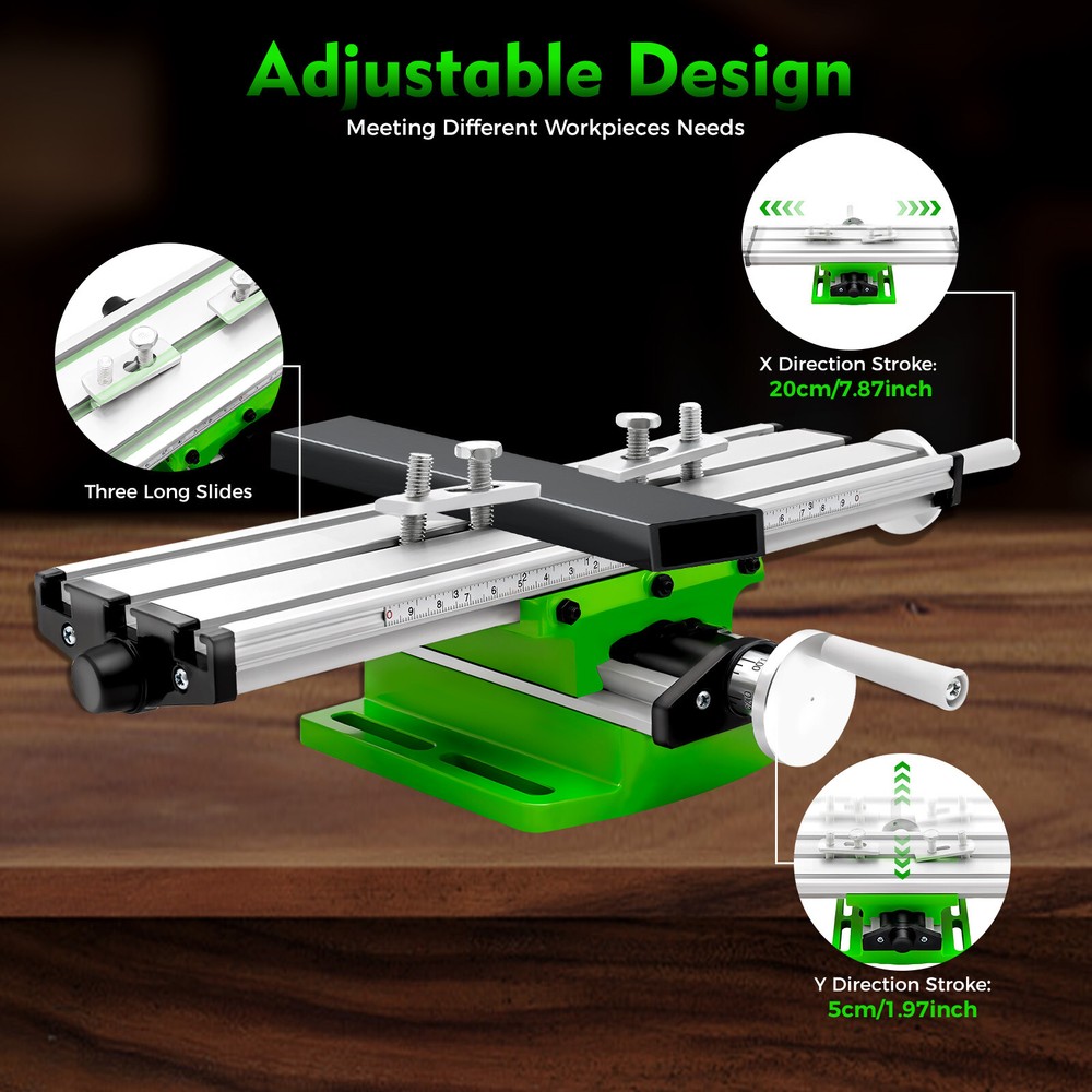 Multifunctional Milling Worktable Adjustable Cross Slide Table Drill Slide Table