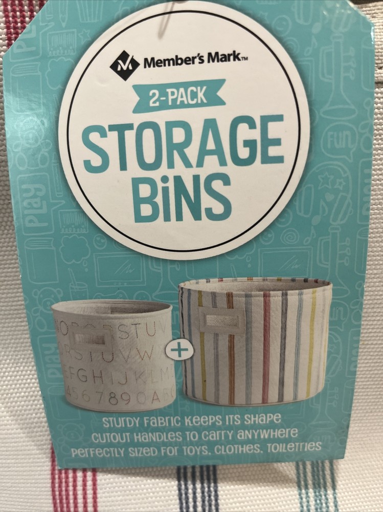 MEMBER'S MARK Pom Pom Storage Bin In Multi Striped
