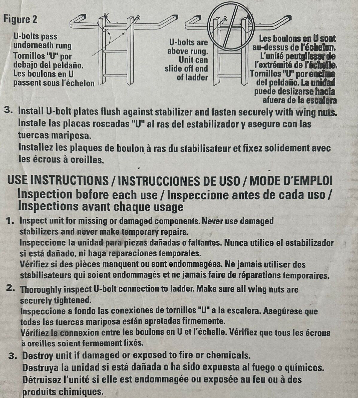 LOUISVILLE LP-2200-00 Ladder Stabilizer, Silver