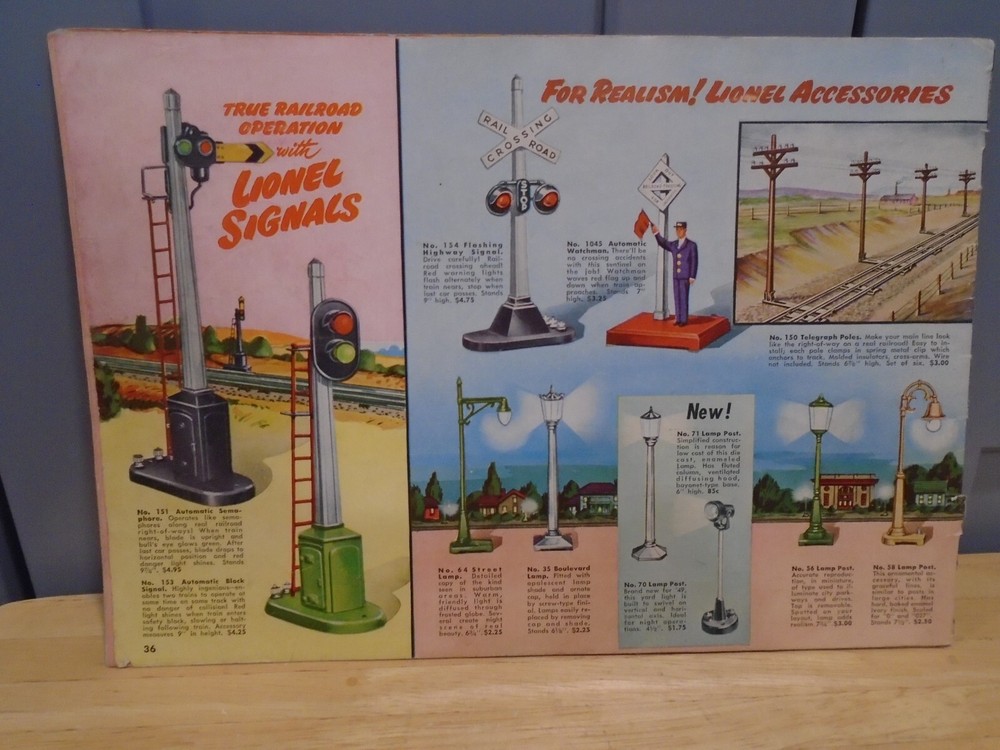 ORIGINAL LIONEL 1949 CATALOG MISSING PAGES 3+4 + FRONT AND REAR COVERS