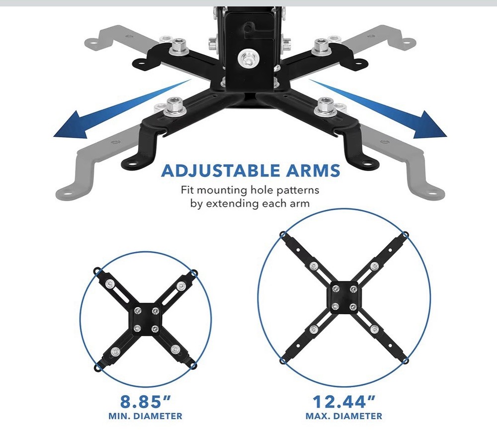 Mount-It! Full Motion Projector Wall & Ceiling Mount