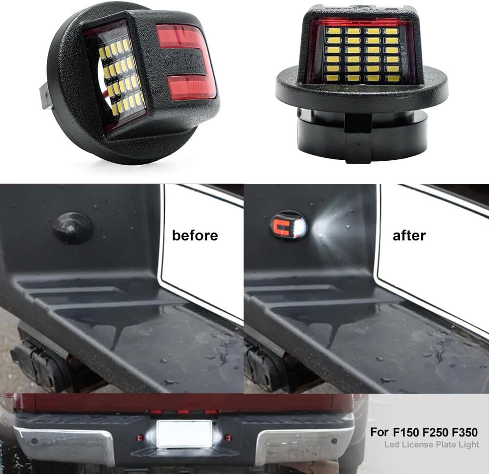 LED License Plate Light Rear Bumper Tag Assembly Lamp For Ford F150 F250 F350 2X