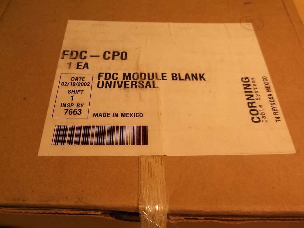 NEW Corning Cable Systems FDC Module FDX-CP0 Blank Universal *FREE SHIPPING*