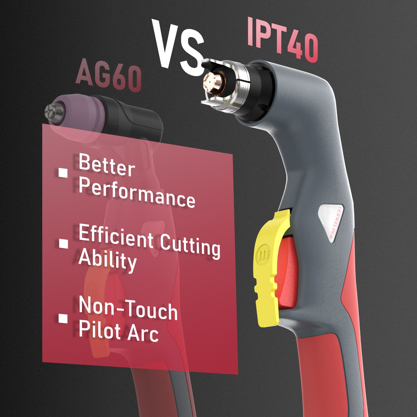65Amp Plasma Cutter Non-HF Pilot Arc, Dual Voltage 110V/220V, Digital Display