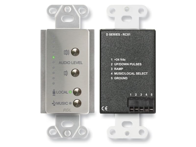RDL DS-RCX1 Room Control Decora Stainless Pushbutton Volume LED