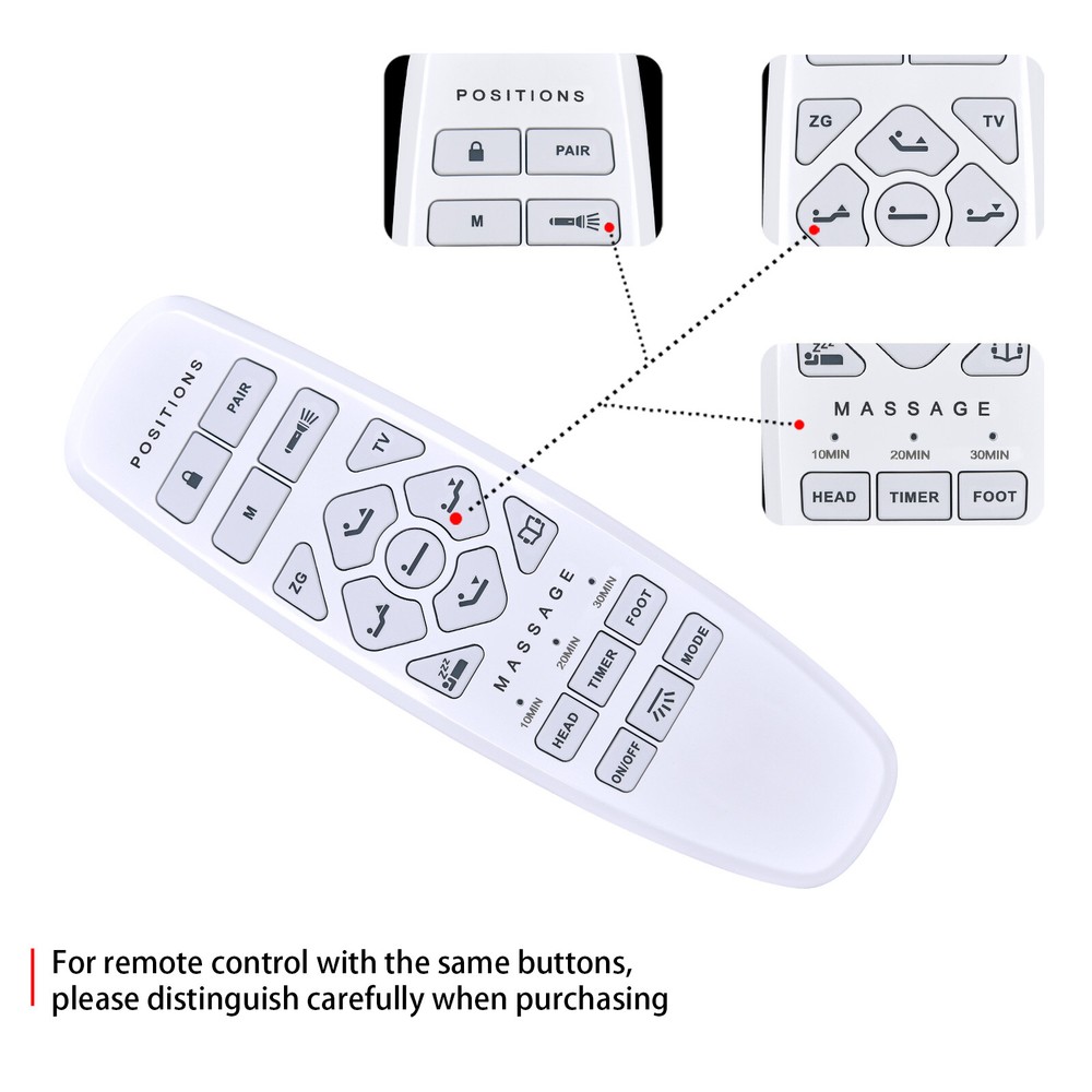 Replacement Remote Control For ASONLY Adjustable Bed Base