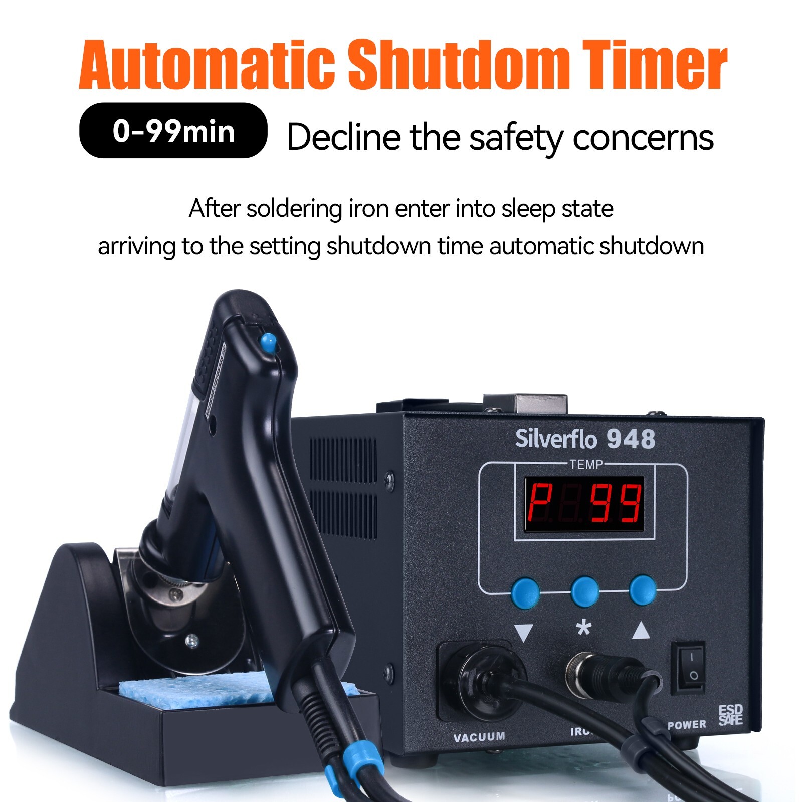 Desoldering Station Vacuum Soldering Iron Suction Tin Gun 90W Solder Station