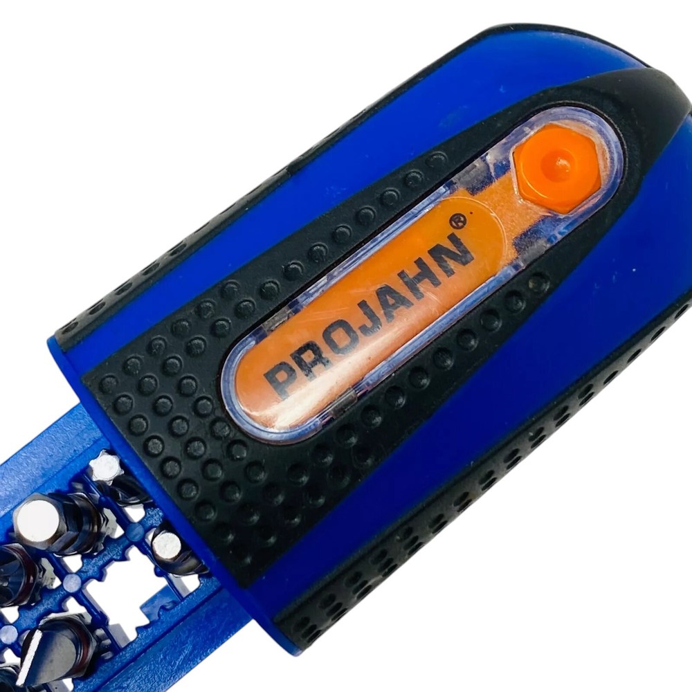 Projahn, Detachable, Changeable Bits Screwdriver w/ 10 Bits, Blue Handle