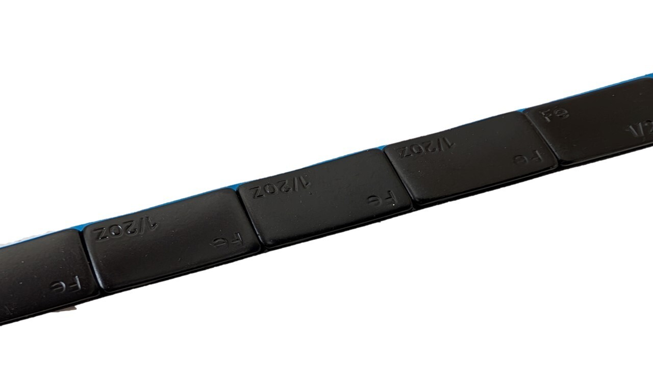 1/2oz, 0.5oz, Low Profile, Black, Adhesive Stick On Wheel Weights 36PCS