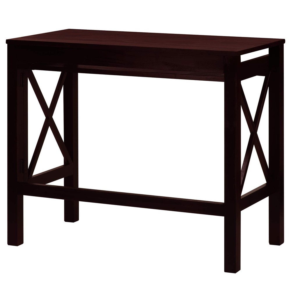Montego Folding Desk with Pull-Out Tray-Espresso