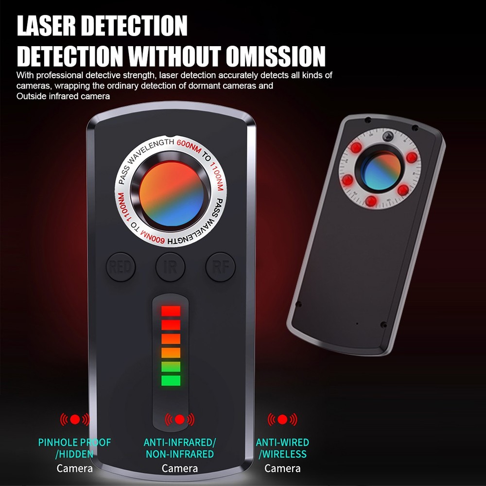 Anti-Spy Hidden Camera Wireless Detector Bug GPS Tracker Finder Scanner Device_