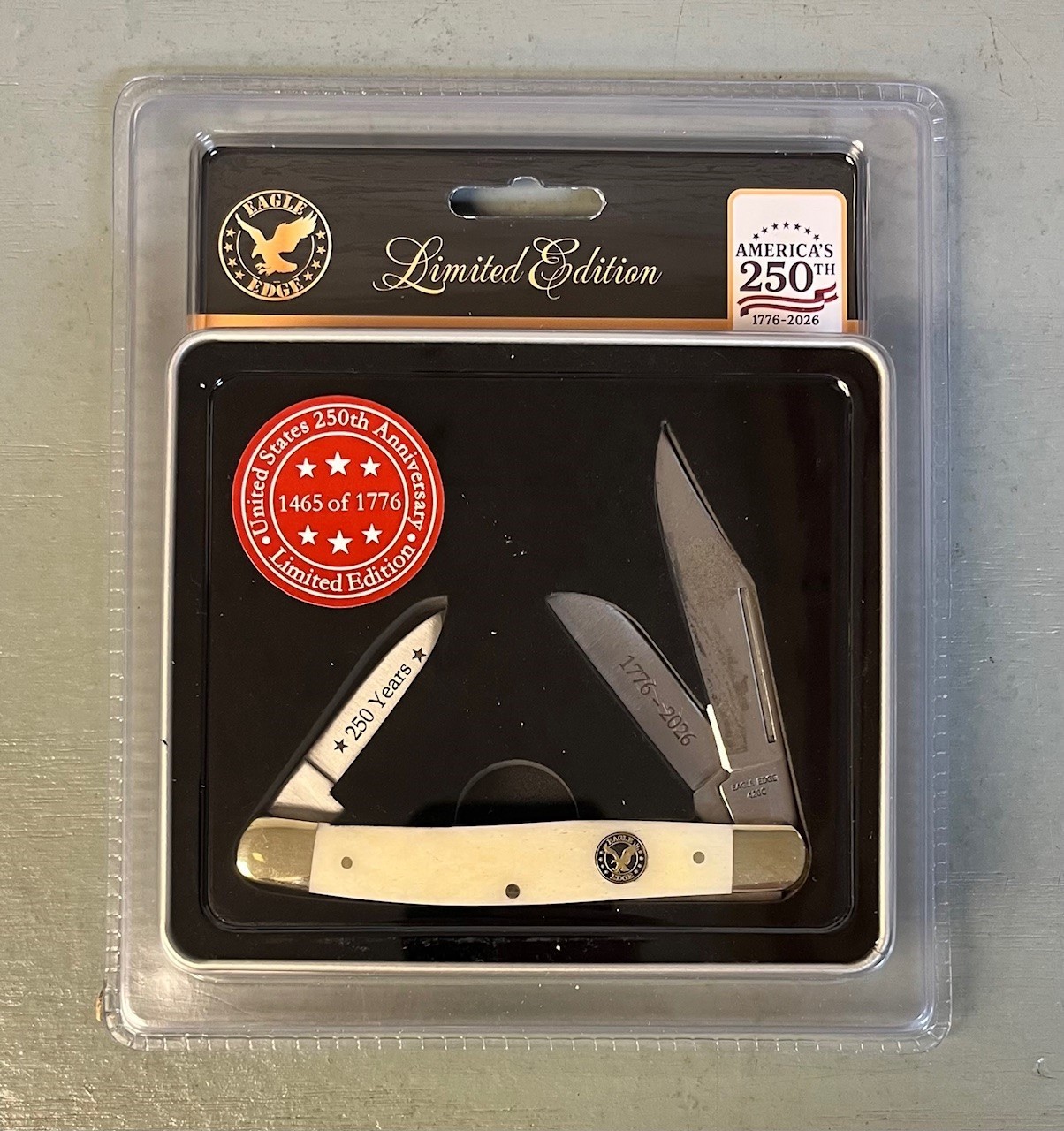 NEW!! Eagle Edge - America's 250th Anniversary 1776 LIMITED EDITION Pocket Knife