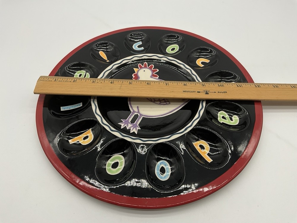 Cocadoodle Deviled Egg Platter by Becky Denny Vintage Serving Ware