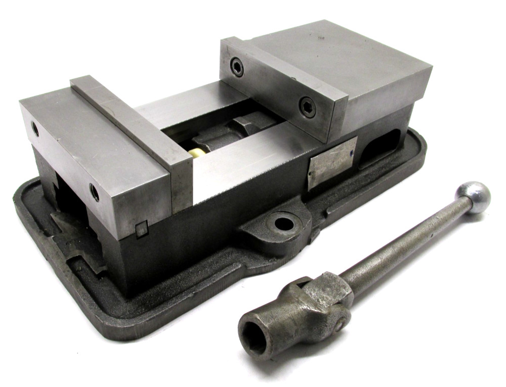 NICE! KURT ANGLOCK 6" MILLING MACHINE VISE w/ JAWS & HANDLE - #D60