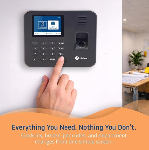 uAttend RE2000 Biometric Timeclock - New In Box