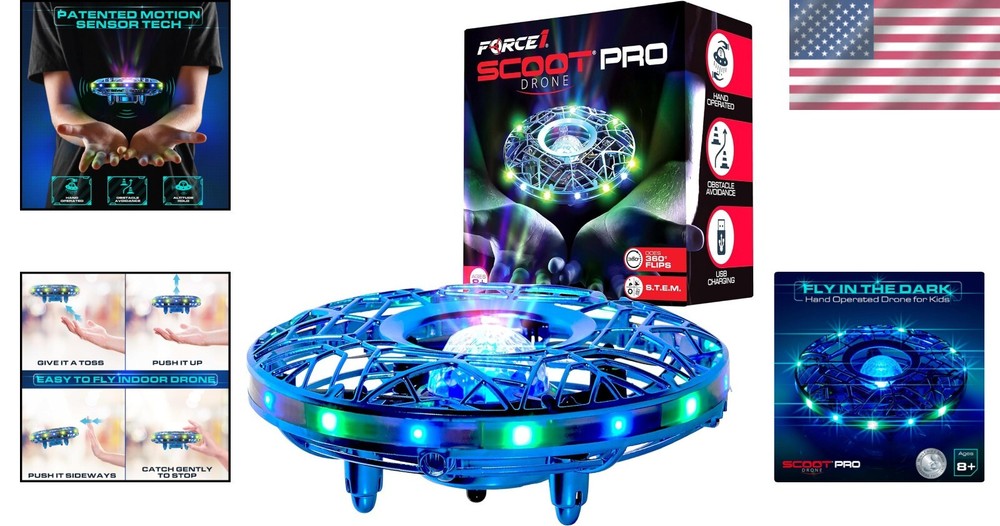 Fun 360 Degree Flip Drone - LED Projection & Obstacle Avoidance for Safe Flying