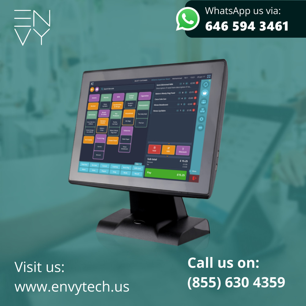 15" Touchscreen POS Cash Register Till System For Electronics Stores